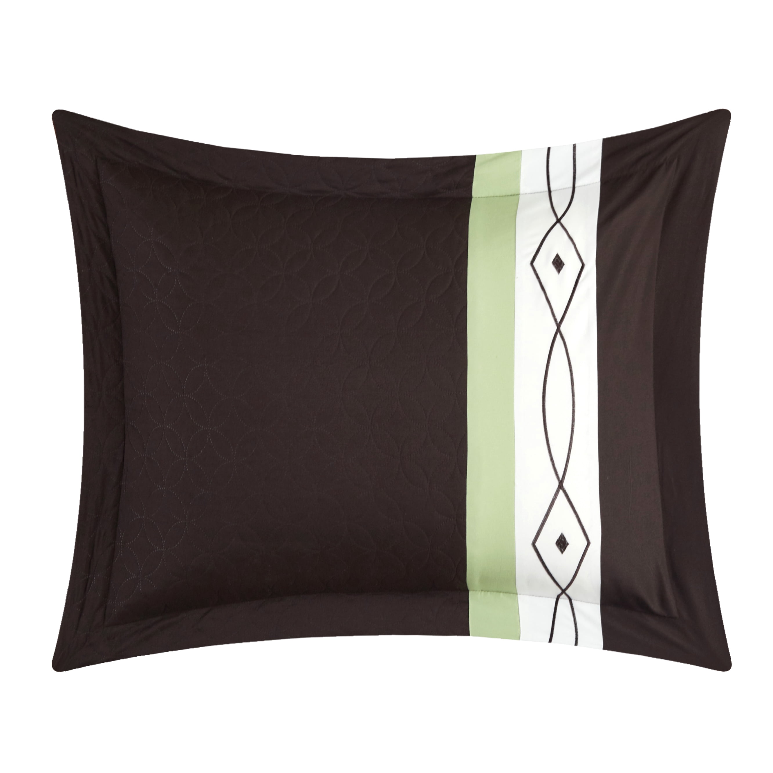 Chic Home Mykie 20-Piece Color Block Comforter Set, King, Green