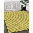 thumbnail image 3 of Ahgly Company Machine Washable Indoor Rectangle Transitional Neon Yellow Area Rugs, 5' x 8', 3 of 7
