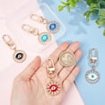 thumbnail image 3 of 5 Pcs Keychain 5 Colors Light Gold Clasp Protection Charm Flat Round Alloy Good Luck Keychain for Handbag Hooks Home Decoration for DIY, 3 of 4