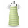 thumbnail image 3 of Oriental Apron, Style Symmetric Pattern with Eastern Ornamental Illustration, Unisex Kitchen Bib with Adjustable Neck for Cooking Gardening, Adult Size, Pale Green White, by Ambesonne, 3 of 4