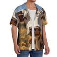 thumbnail image 3 of Salouo Countryside Flower Cow Pattern Cuban Collar Shirts for Men Button-Down Shirt Men's Short Sleeve Shirts Hawaiian Shirts Casual Shirts -Large, 3 of 6