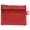 Red, variant on Women Genuine Leather Triple Zipper Small Wallet Change Coin Purse Holder with Front Snap Pocket