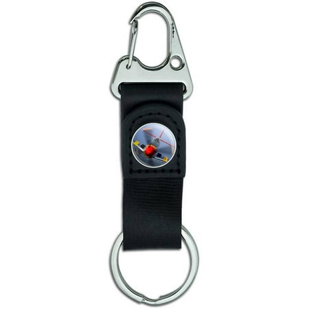 World War 2 II Fighter Plane Aircraft Belt Clip On Carabiner Leather Keychain Fabric Key (The Best Taekwondo Fighter In The World)