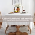 thumbnail image 2 of Washable Tablecloth Fabric Tassel Tablecloth Kitchen Table Dust Cover Home Decor Everyday Use (Square, 55 x 55 inches) - style:style3;, 2 of 5