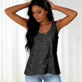 thumbnail image 4 of GPOECD Womens Summer Tank Tops Beaded Neck Sleeveless Blouse with Sparkly Design for Evening Wear Womens Camisole Black,XXL, 4 of 6
