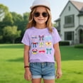 thumbnail image 2 of HCNTES Girls T Shirts Magical Bow Blouse Short Sleeve Loose Basic Shirt Girl Holiday Vacation Tee Tops(13-14 Years,Purple), 2 of 4