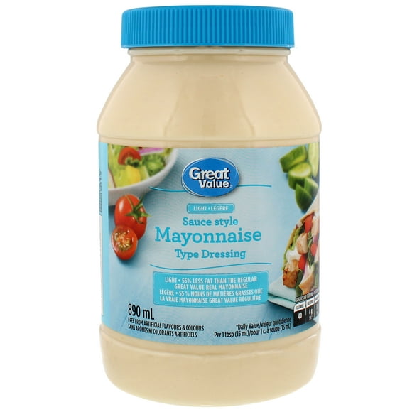 Sauce de type mayonnaise légère de Great Value 890 ml