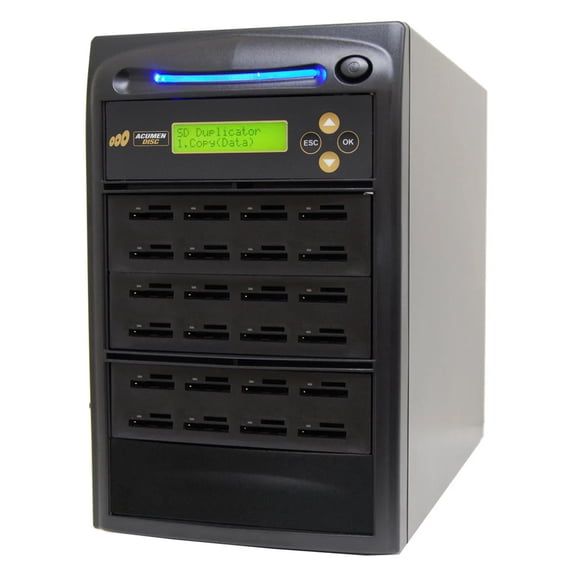 Acumen Disc 1 to 23 SD Duplicator - Multiple Secure Digital & MicroSD Micro Flash Drive SDHC SDXC Memory Card Reader & Copier (Up to 35mbps)
