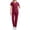 Wine-50228AA, variant on Medical Uniform Women's Scrubs Set Nurse Uniform Jogger Suit Stretch Top & Pants Scrubs Set for Women