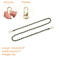 thumbnail image 2 of Uxcell Purse Chain Strap with Buckles for Shoulder and Cross Body Black Strap With Gold Chain 39", 2 of 7