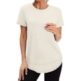 thumbnail image 3 of Ronuti Womens Workout Tops Short Sleeve Activewear T-Shirts Quick Dry Breathable Gym Running Yoga Athletic Wear, 3 of 11