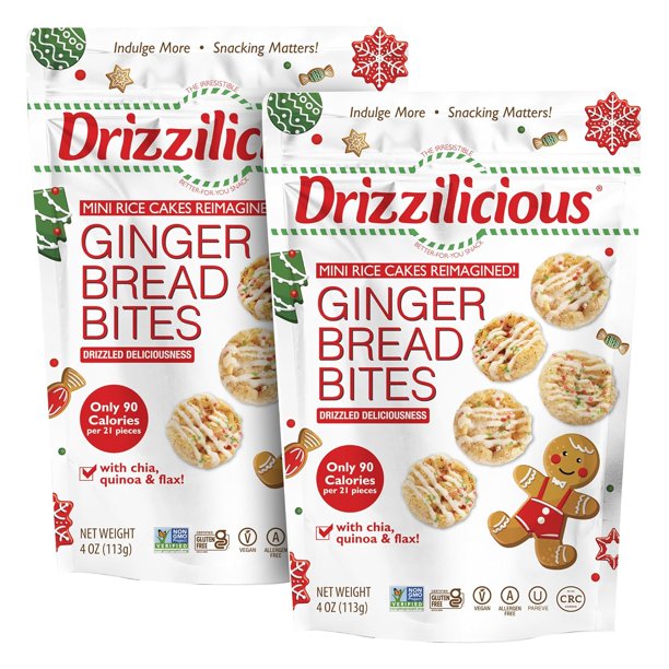 Mini Rice Cakes Birthday Cake - Rice Crisps, Healthy Snack for Adults and Kids, Flavored Rice Cakes, Vegan, Gluten Free, Allergen Free, Only 90 Calories Per Serving - 4 oz (Pack of 1)