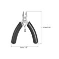 thumbnail image 2 of Uxcell Diagonal Cutting Plier Mini Wire Cutter Flush Side Cutter Nipper Wire Snip, Black, 2 of 5