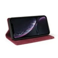 thumbnail image 3 of Wallet Cover for iPhone XR, Credit Card Slot Stand Slim Premium PU Leather & Soft TPU Back Shockproof Flip Folio Book Magnetic Cover For iPhone XR, Red, 3 of 14