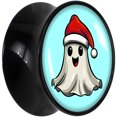 thumbnail image 2 of Body Candy 9/16 Holiday Christmas Spirit Ghost Black Acrylic Saddle Plug Set, 2 of 4