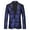 Blue, variant on Men's Dress Party Floral Suit Jacket Notched Lapel Slim Fit One Button Stylish Blazer Gold