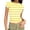 Yellow1, variant on fatyb Womens Ribbed Knit Tops Short Sleeve Slim Basic Tee Shirts Summer Casual Going out Top for Women