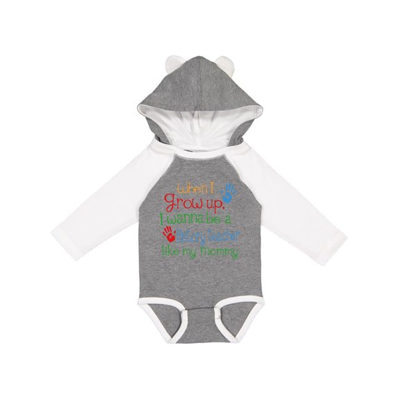 Inktastic History Teacher Like Mommy Boys or Girls Long Sleeve Baby Bodysuit