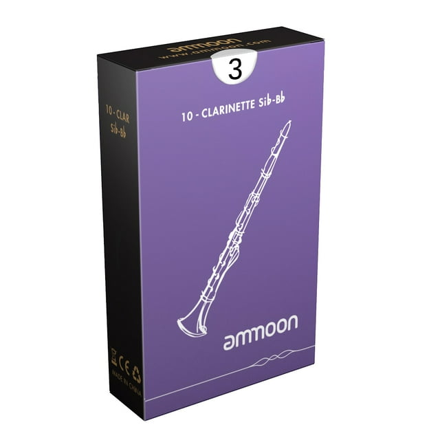 ammoon Clarinette Traditionnelle Woodwinds Bb Force 3.0, 10 Pcs/boîte