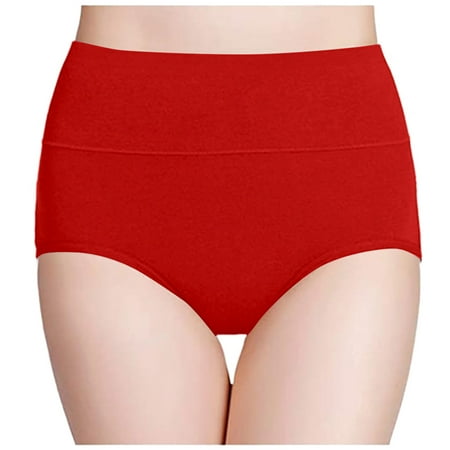 

Intimates Women s High Waisted Cotton Underwear Stretch Briefs Soft Full Coverage Panties Polyester Simple Long Sleeve Shirts for Women Green Orange Red