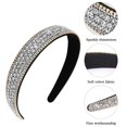 thumbnail image 3 of Crystal Rhinestone Headband Fashion Bling Diamond Padded Headband Glitter Sparkly Silver Headband Birthday Girl Bridal Headband Hair Accessories For Women Ladies (Silver), 3 of 6