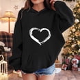 thumbnail image 2 of Byoo Hoodie Sweatshirts for Toddler Girl Oversise Heart Graphic Long Sleeve Hoody Top Cute Sweatshirt for Kids,4-5T, 2 of 4