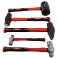 thumbnail image 3 of BISupply 5 Piece Hammer Set Mechanic Tool Kit - Nail Hammers Shop Automotive Set, Ball Peen Hammer, Sledge Mallet Tools, 3 of 5