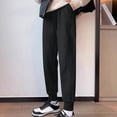 thumbnail image 3 of safuny Women's Jogger Sweatpants Sports Running Pants Girls High Waist Drawstring Trendy Trousers Casual Comfy Daily Solid Color Holiday Teen Black XXL, 3 of 6