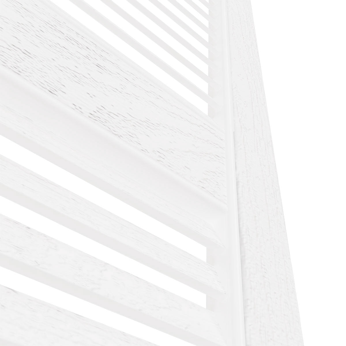 12"W x 60"H Mid-America Vinyl, Standard Size Cathedral Top Center Mullion, Open Louver Shutter, w/Installation Shutter-Lok's & Matching Screws, 117 - Bright White