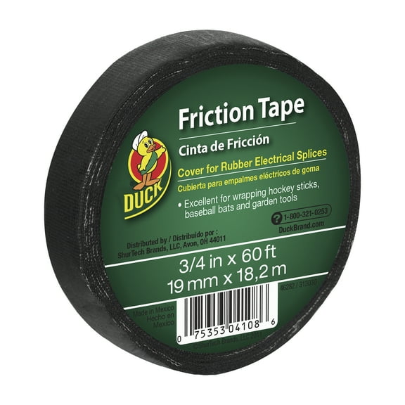 Duck Brand Friction Tape - Black, .75 in. x 60 feet