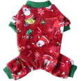thumbnail image 1 of Pijama de sudadera con patrón navideño para perros pequeños y medianos, ropa navideña, mono de Año Nuevo para perro, suéteres de lana Coral, abrigo cálido oso de fresa Hogar, 1 of 5