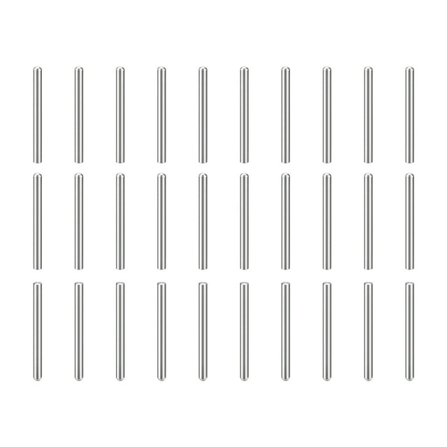 Lot de 30 Goupilles 3mm x 35mm, Tête Ronde en Acier Inoxydable 304, Argent