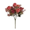 thumbnail image 2 of OAVQHLG3B Artificial Rose Bud Silk Flowers Bush 11.8" Long Artificial Flower Bush for Wedding Decor Home Decoration Faux Roses Decor- Fake Red Rose with Stem, 2 of 6