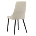 thumbnail image 3 of Mid-century Modern Upholstered Side Chairs (Set of 2) Beige, 3 of 5
