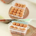 thumbnail image 5 of Soimiss 1Pc Plastic Crisper Egg Storage Box with Lid Transparent Organizer for Kitchen, 5 of 8