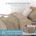 thumbnail image 6 of Khaki Duvet Cover King Size 100% Cotton,Waffle Weave Soft and Breathable 3 PCs Bedding Set,1 Duvet Cover and 2 Pillow Sham, 6 of 8