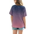 thumbnail image 4 of THDHVS Girls Summer T-Shirts,Summer Casual Tops for Kids,Girls Short Sleeve T Shirts Kids Summer Oversized Tops Casual Crewneck Basic Tees Purple 8-9 Years, 4 of 6