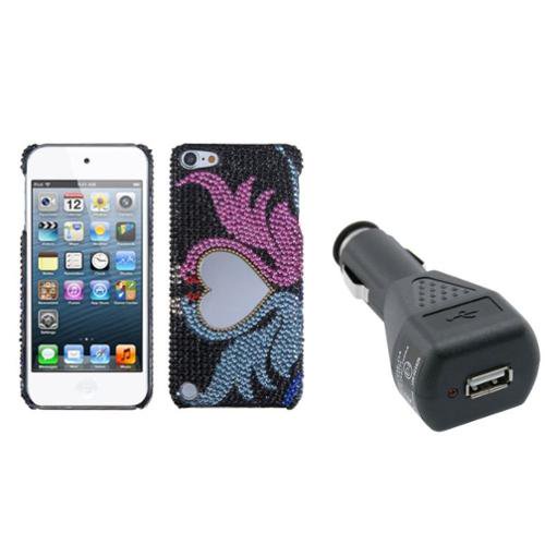 Insten Swan Love Heart Mirror Premium Case For Ipod Touch 6 6g 5 5g Usb Car Charger Walmart Com Walmart Com