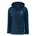 thumbnail image 2 of Women's Cutter & Buck  Navy Boston Red Sox Evoke Hybrid Eco Softshell Recycled Full-Zip Hoodie Jacket, 2 of 3
