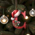 thumbnail image 4 of Mashaouyo Home Decor 26 Christmas Letter Decorations A To Z (without H And V) Hanging Christmas Tree Pendant Alphabet Letters Named Alphabet Decorations Christmas Tree Decorations, 4 of 4