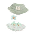 thumbnail image 4 of Accesorios de vestir para muñecas, ropa hecha a mano para muñecas de peluche de pato de 15 cm, muñecas para niñas. Verde 3 piezas., 4 of 9