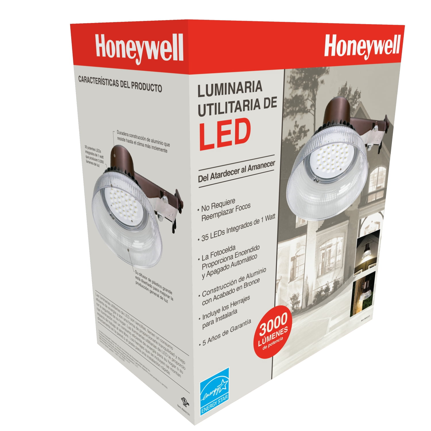 Honeywell 39-Watt Remington Bronze Outdoor Integrated LED Area Light