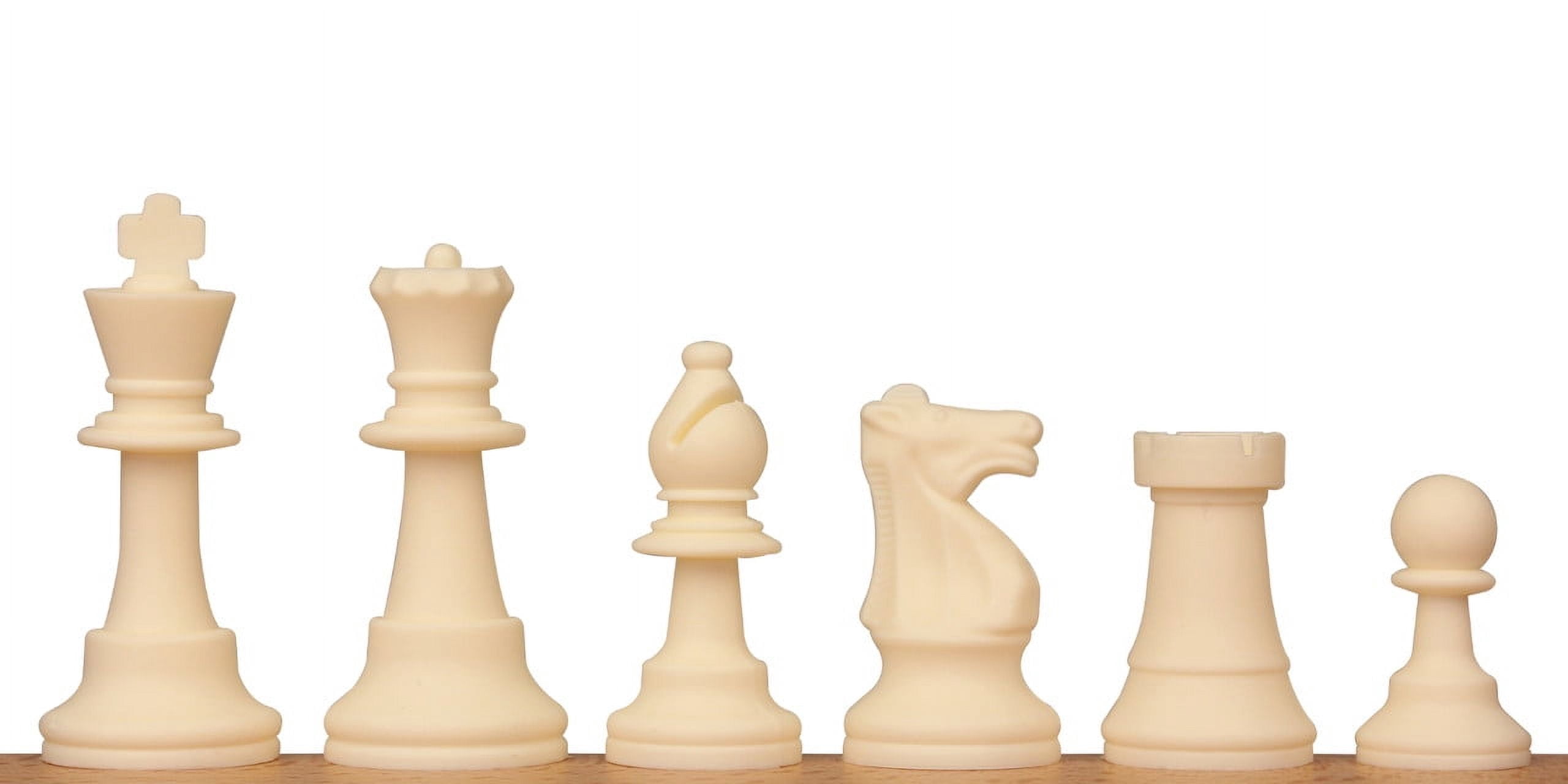 Club Special Silicone Chess Set Black & Ivory Pieces with Blue & Buff Silicone Board - 3.5" King