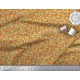 thumbnail image 2 of Soimoi Orange Georgette Viscose Fabric Artistic Floral Printed Fabric 1 Yard 42 Inch Wide, 2 of 3