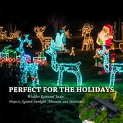 ELEGRP 15A Manual Reset Inline GFCI Extension Cord 3FT 12/3 SJTW Heavy Duty Cable 3 Wires 3 Prongs Grounded Plug with 3 Electrical Outlets, Indoor and Outdoor Christmas Light,Broom Tail Design,UL