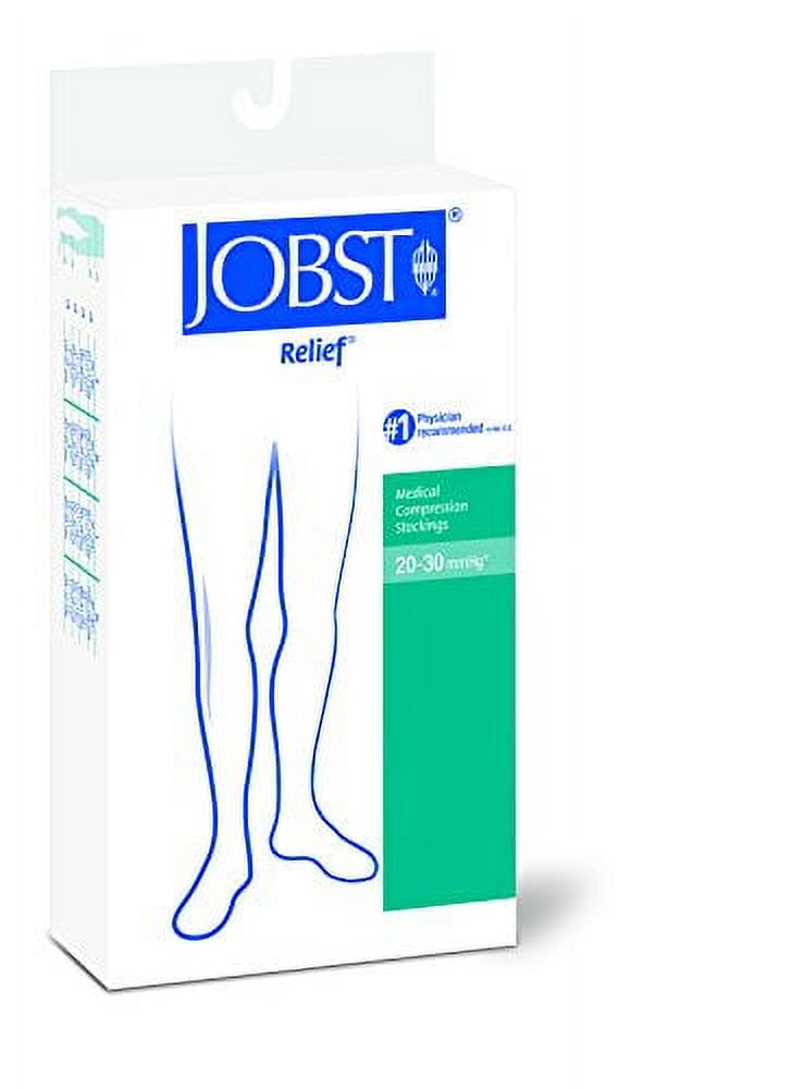 Jobst Relief 20-30 mmHg Thigh High Silicone Medium Black 