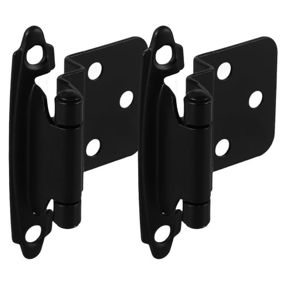 HAKIDZEL 2Pcs Metal Kitchen Cabinet Hinges for Furniture Hardware Soft Closing Square Black 7.00X5.60X2.00CM