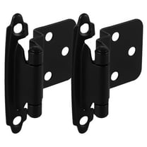 HAKIDZEL 2Pcs Metal Kitchen Cabinet Hinges for Furniture Hardware Soft Closing Square Black 7.00X5.60X2.00CM