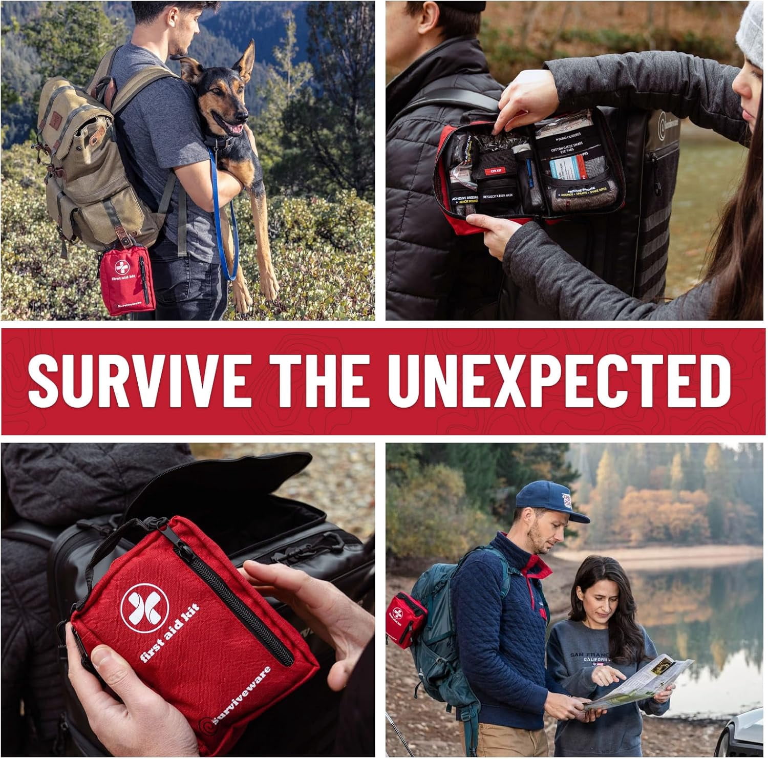 98 Pcs Comprehensive Premium Survival First Aid Kit - Medical Emergency Kit for Travel Camping Gear, Home Essentials & Outdoor Emergencies - HSA & FSA Eligible Survival Kit