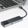 thumbnail image 2 of 6-in-1 USB External Optical Sound Card Multifunction Audio Converter Adapter for Notebook Aluminium Sound Card, 2 of 6